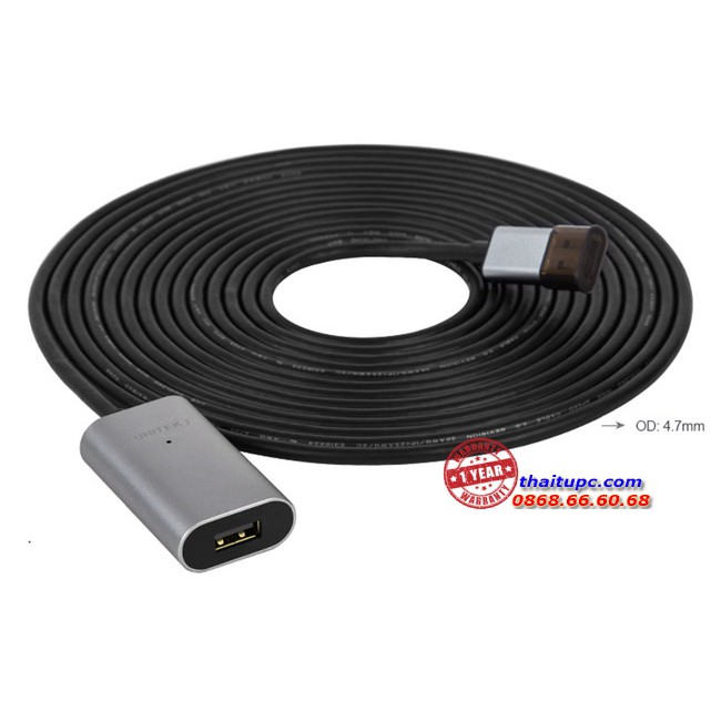 Cáp nối dài usb 5m có ic unitek y-c271