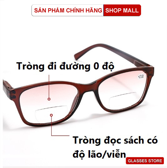 Kính lão thị viễn thị HAI TRÒNG XA - GẦN , càng lò xo cực bền đẹp, tròng MIKAPOLARIZED nhật bản chống chói chuẩn độ TIỆN LỢI màu Đen thể thao