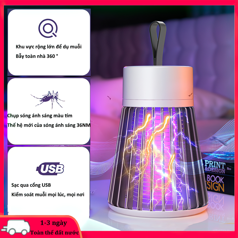 Đèn bắt muỗi thông minh Electric S thế hệ mới - Máy Bắt Côn Trùng An Toàn Cho Bé Ánh Sáng Sinh Học Thông Minh Xiaomi- Mẫu đèn đuổi muỗi, đèn diệt côn trùng bằng điện hiệu quả- Dòng máy bắt muỗi kết hợp đèn ngủ bán cực chạy