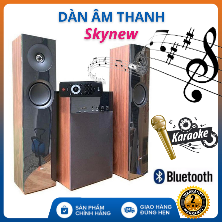 (Bảo Hành 2 Năm), Dàn Âm thanh tại gia , Loa Bluetooth để kệ tivi Skynew SKN-325 vân gỗ, tích hợp bl