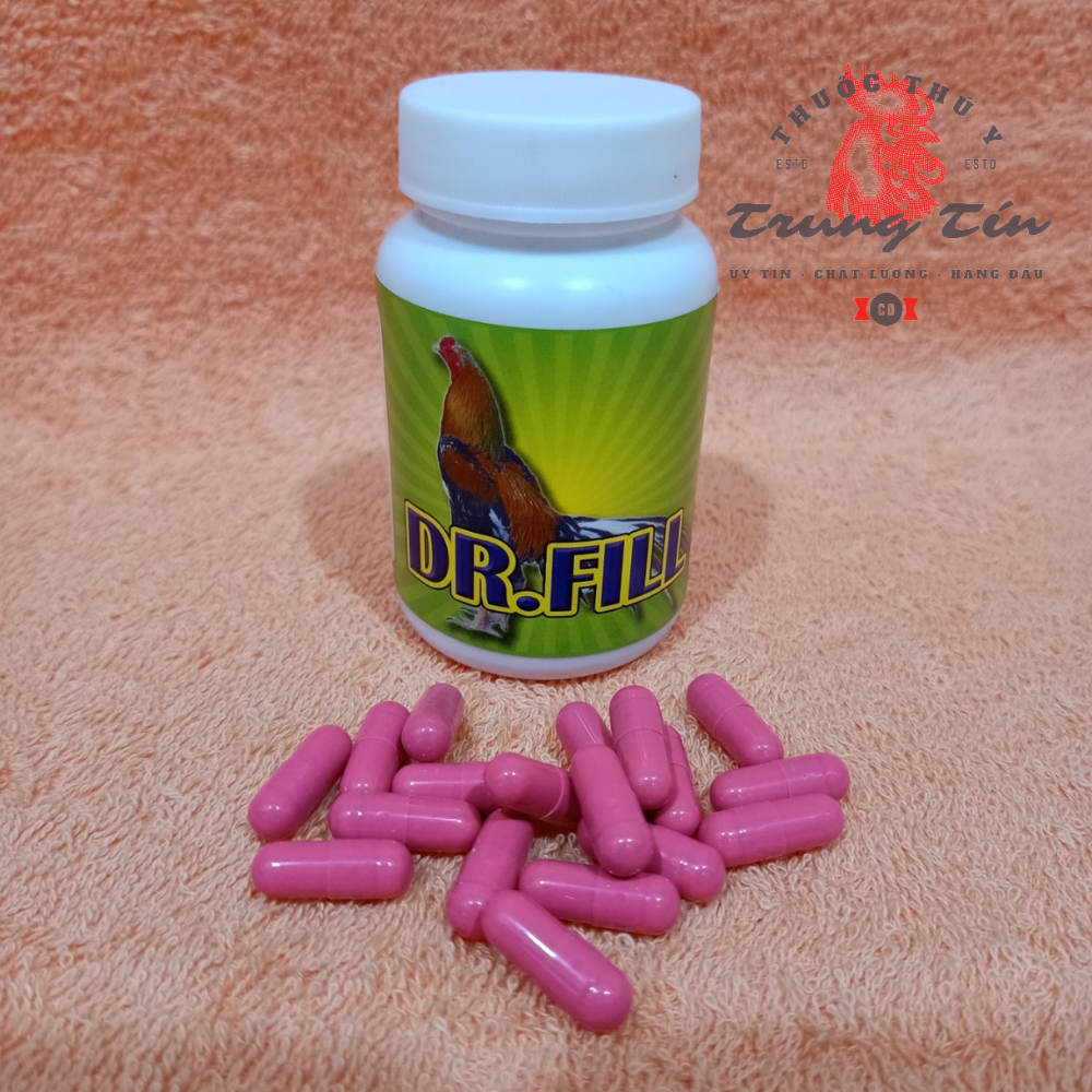 HCM - DR  FILL - Thuốc gà đá - siêu kích lông - 1 hủ / 45 viên (giúp nhanh ra lông gấp 3 -4 lần bình thường)