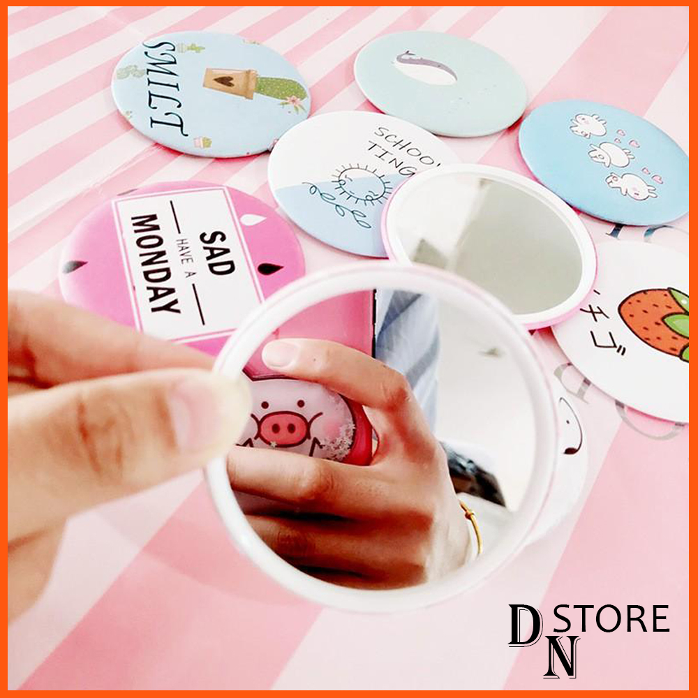 Combo 5 cái gương mini bỏ túi gương tròn mini cầm tay tiện lợi