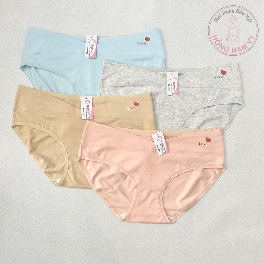 Quần lót bầu LOVE cotton mềm mại, đẹp, mát (màu ngẫu nhiên)