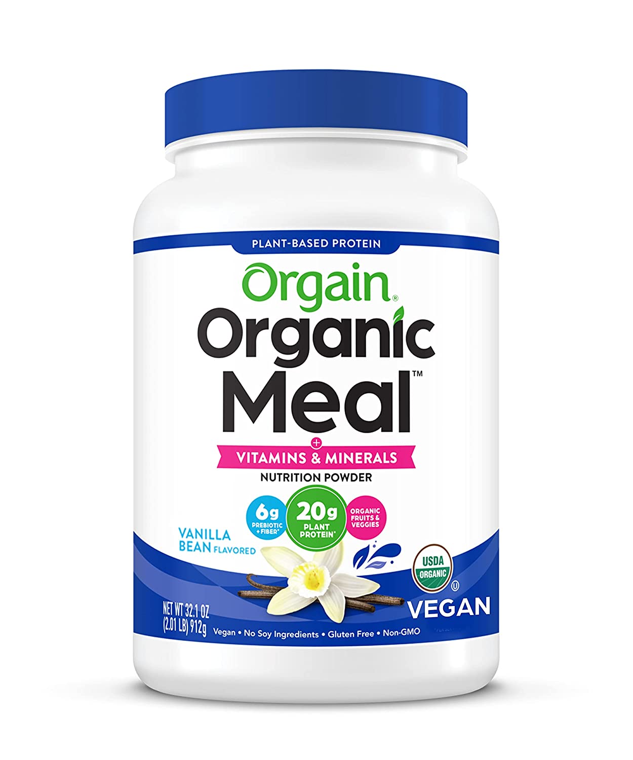 Bột pha sữa thay bữa ăn hữu cơ Orgain Meal 912g hương vani