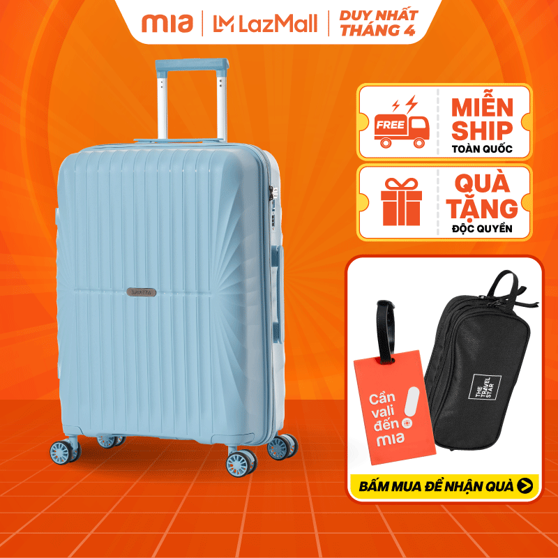 Vali Kéo MIAvn Larita JUDEN - Size 20/24/28, Nhựa PP Dẻo Siêu Bền, Hạn Chế Bể Vỡ, Khoá TSA Bảo Mật Cao, Bảo Hành Trọn Đời