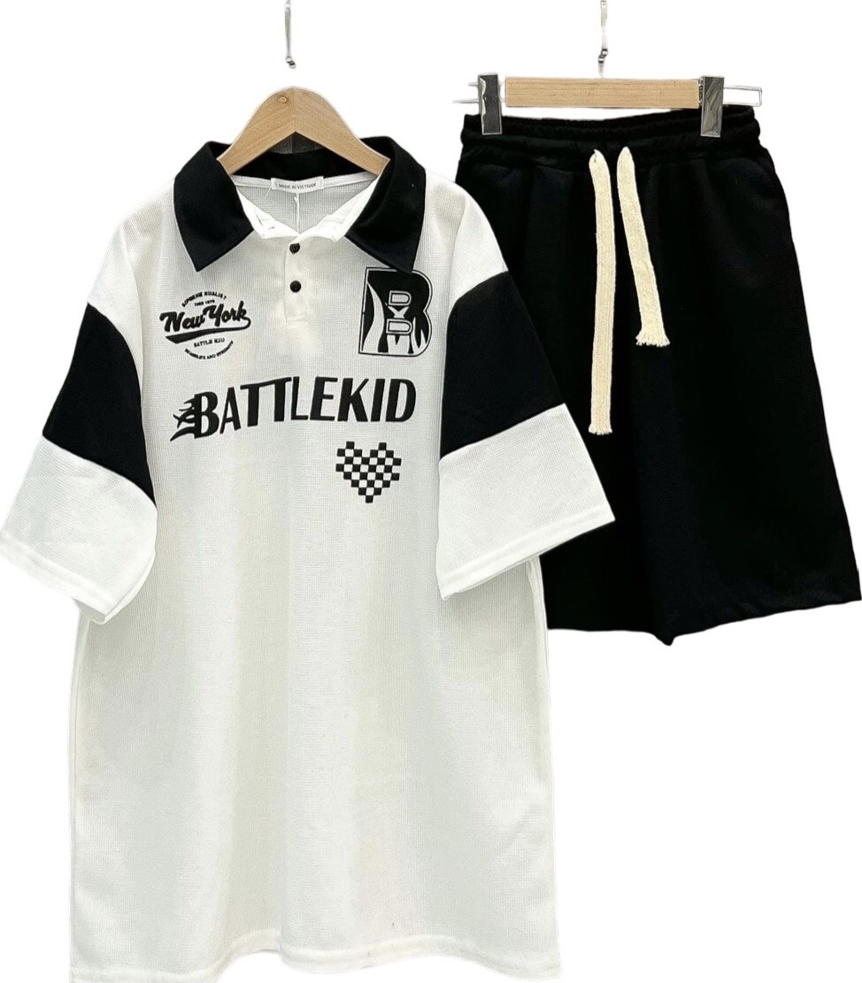 Áo thun Polo Nam Nữ Form rộng Ba-M chất cotton co giãn in nhiệt 5D
