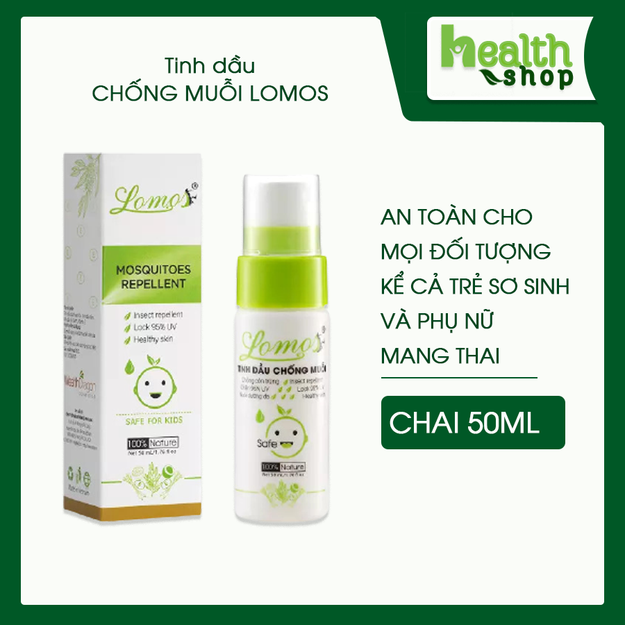 Dầu chống muỗi Lomos 50ML -  An toàn cho mọi lứa tuổi, kể cả trẻ sơ sinh và phụ nữ mang thai