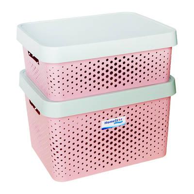 [HCM]Bộ 2 hộp nhựa đựng quần áo đồ đạc tiện dụng HomeStar AM1 và AL1 GSG427