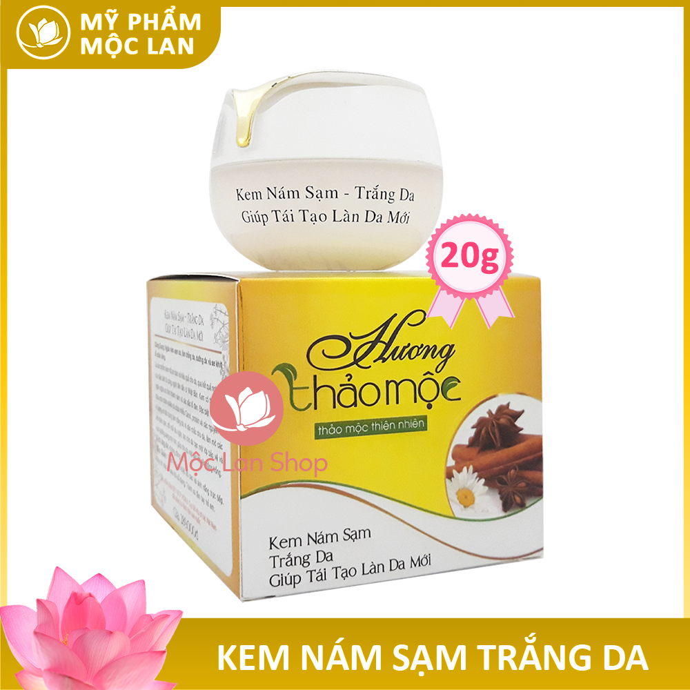 Kem nám sạm dưỡng trắng da mặt giúp cải tạo làn da mới - Kem Hương Thảo Mộc 20g - Mỹ phẩm Mộc Lan
