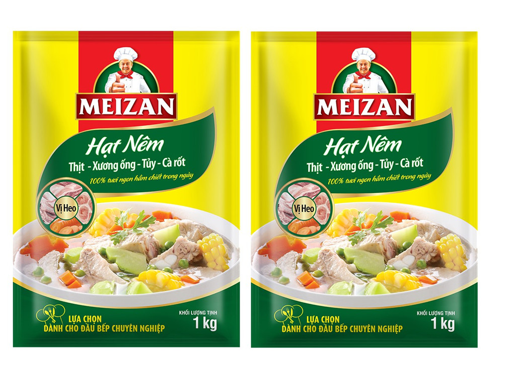 Combo 2 Bịch Hạt Nêm Meizan Vị Thịt Heo - hạt nêm mỗi bịch 1kg