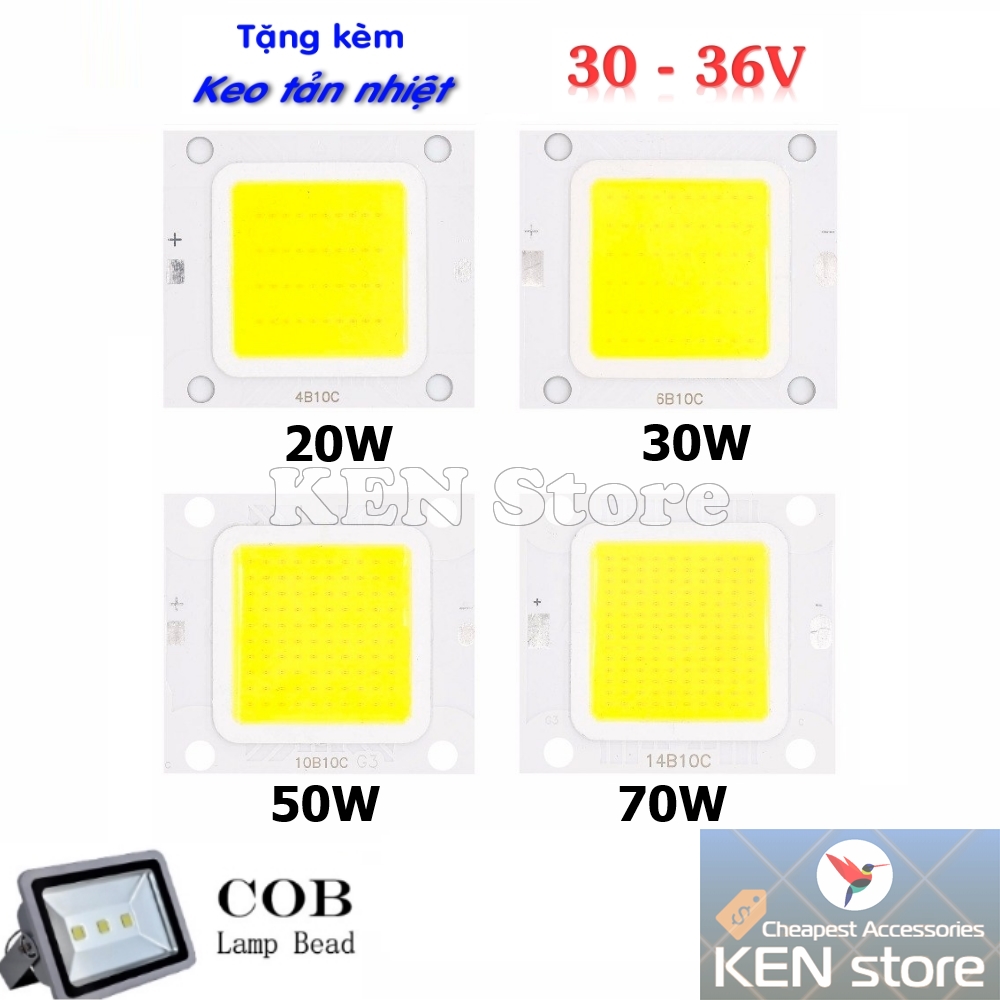 Bóng led 20w / 30w / 50w / 70w điện 30v - 36v dc v2.0