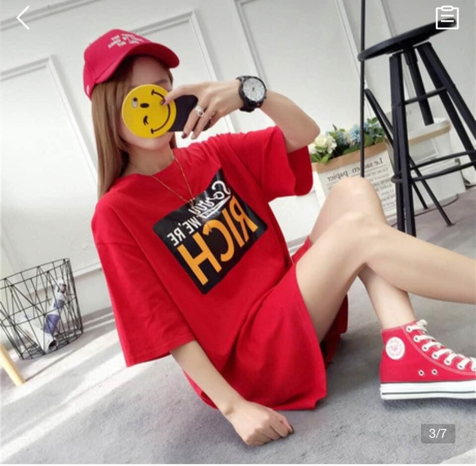 GIÁ GỐC Áo thun RICH nam nữ form rộng HÀN QUỐC đẹp độc lạ vải dày mịn hot hè 2021/2022