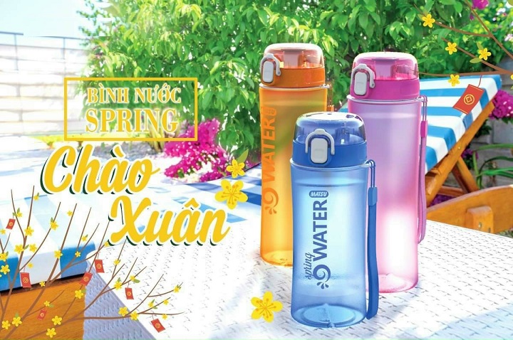 Bình nước spring - bình nước thể thao 700ml
