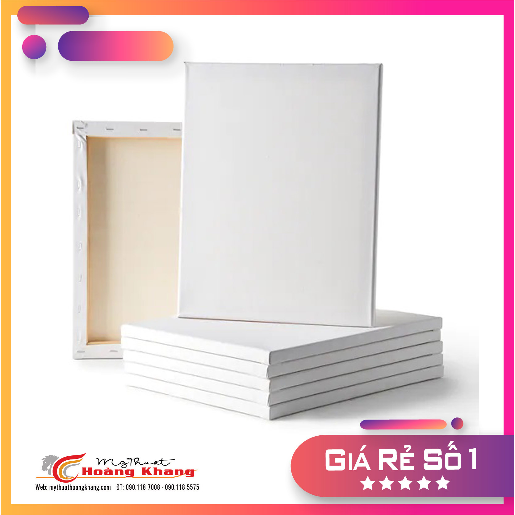 Combo 5 khung toan vẽ, vải vẽ canvas vẽ tranh kích thước 30cm x 40cm căng sẵn trên khung gỗ , dùng để vẽ màu nước , màu acrylic, sơn dầu