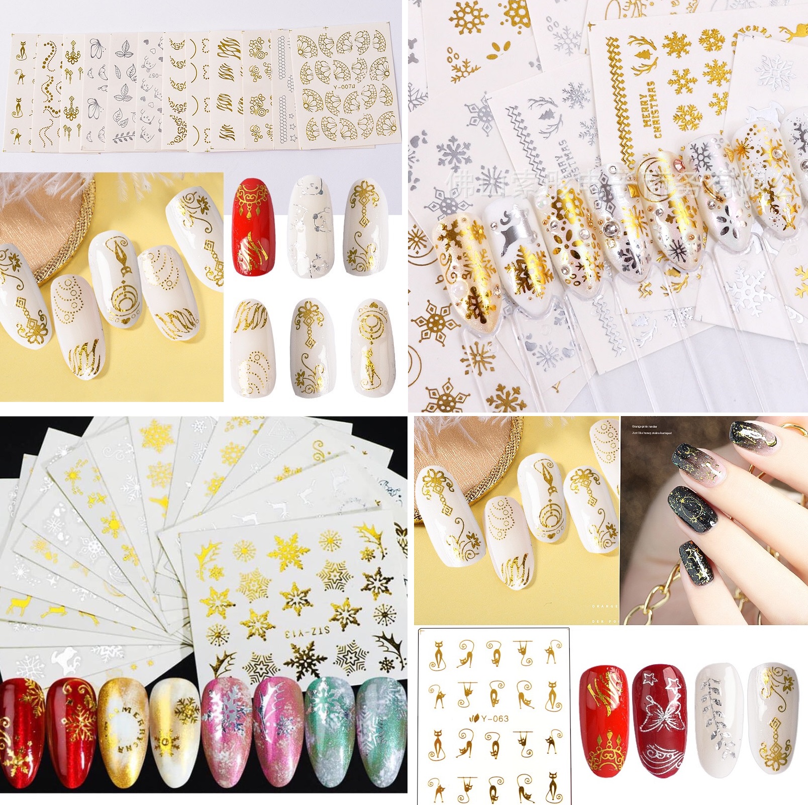 Sticker Nước Noel Dán Móng Tay