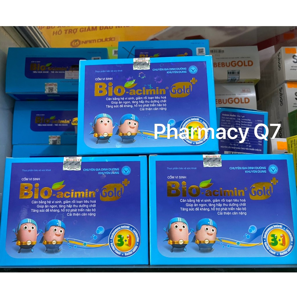 Cốm vi sinh Bioacimin Gold Chăm Sóc Sức Khỏe Bé mẫu mới