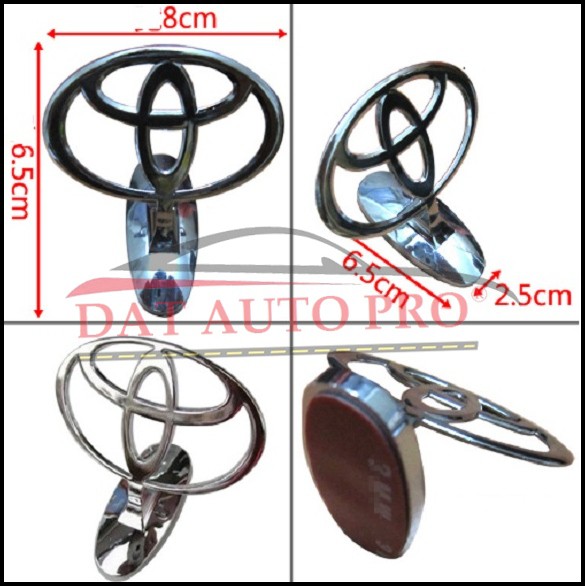 Logo thương hiệu Toyota gắn mui xe ô tô sành điệu