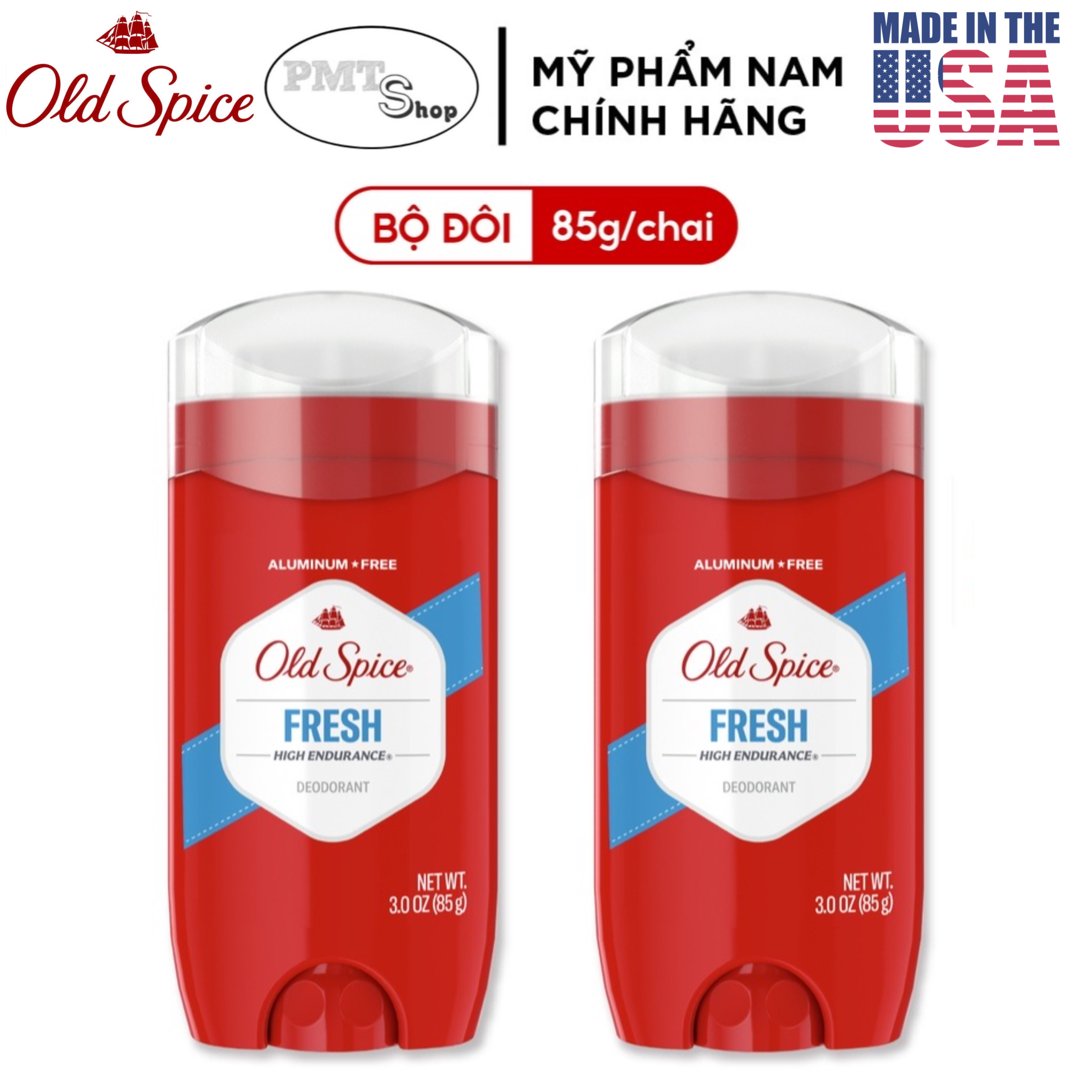 Combo 2 lăn khử mùi old spice fresh 85g sáp xanh made in usa