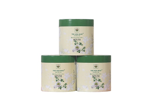 Trà xanh hộp thiếc bán nguyệt