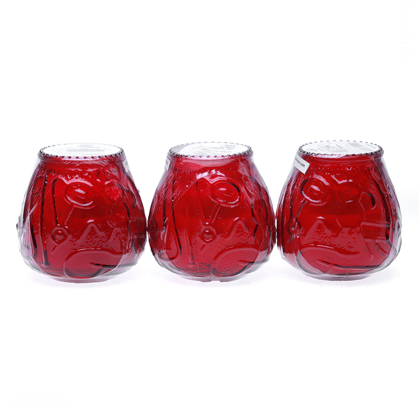 Combo of 3 Jars of Lotus-Shaped Scented Candles Eden Candle Ftramart - Available in 45-Hour, 60-Hour, and 72-Hour Burn Times