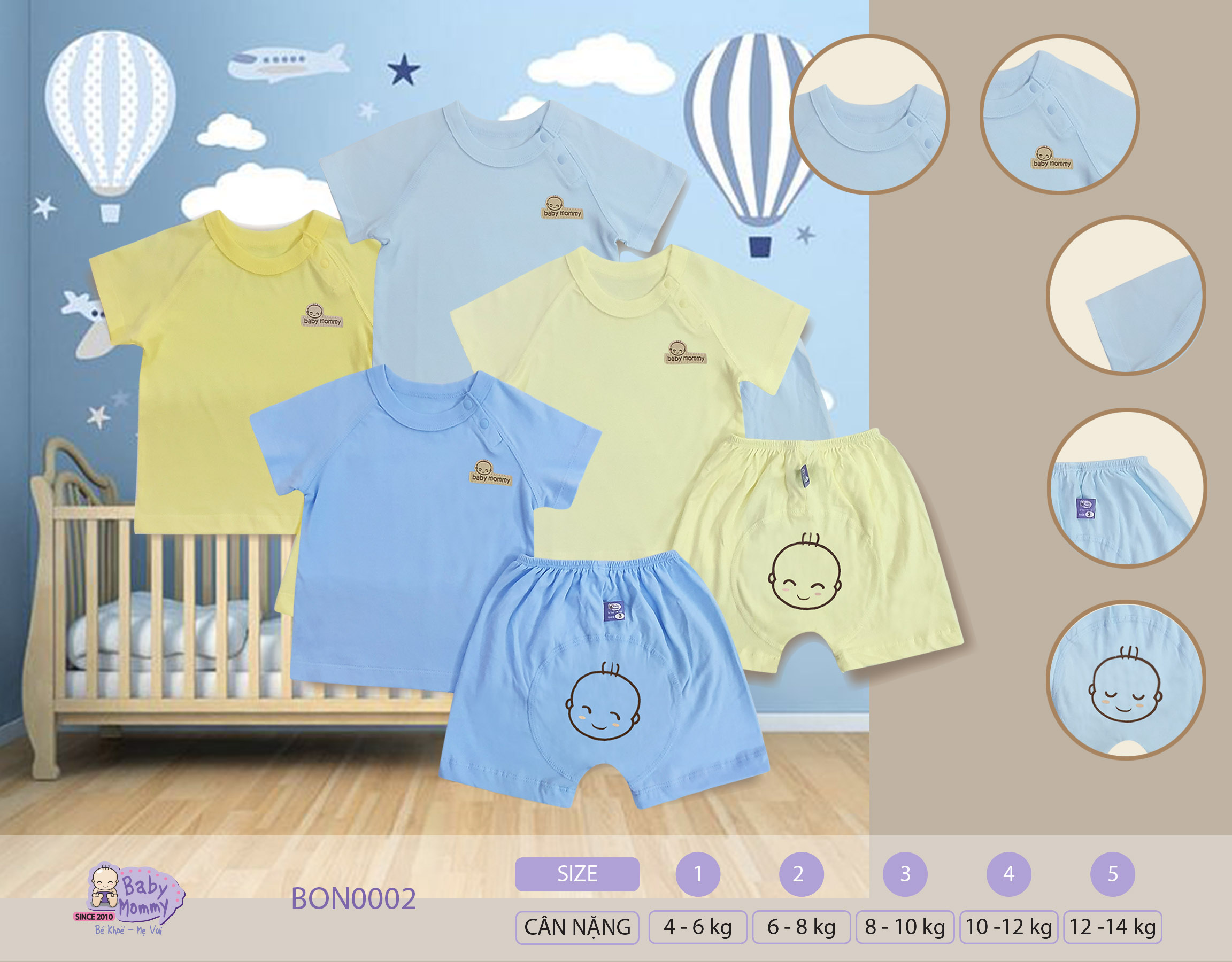 Bon02_ bộ cài vai màu in tn raplan