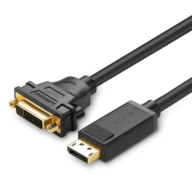 Ugreen 20405 15cm màu đen cáp chuyển đổi dp sang dvi 24+5 hỗ trợ độ phân giải full hd 20405