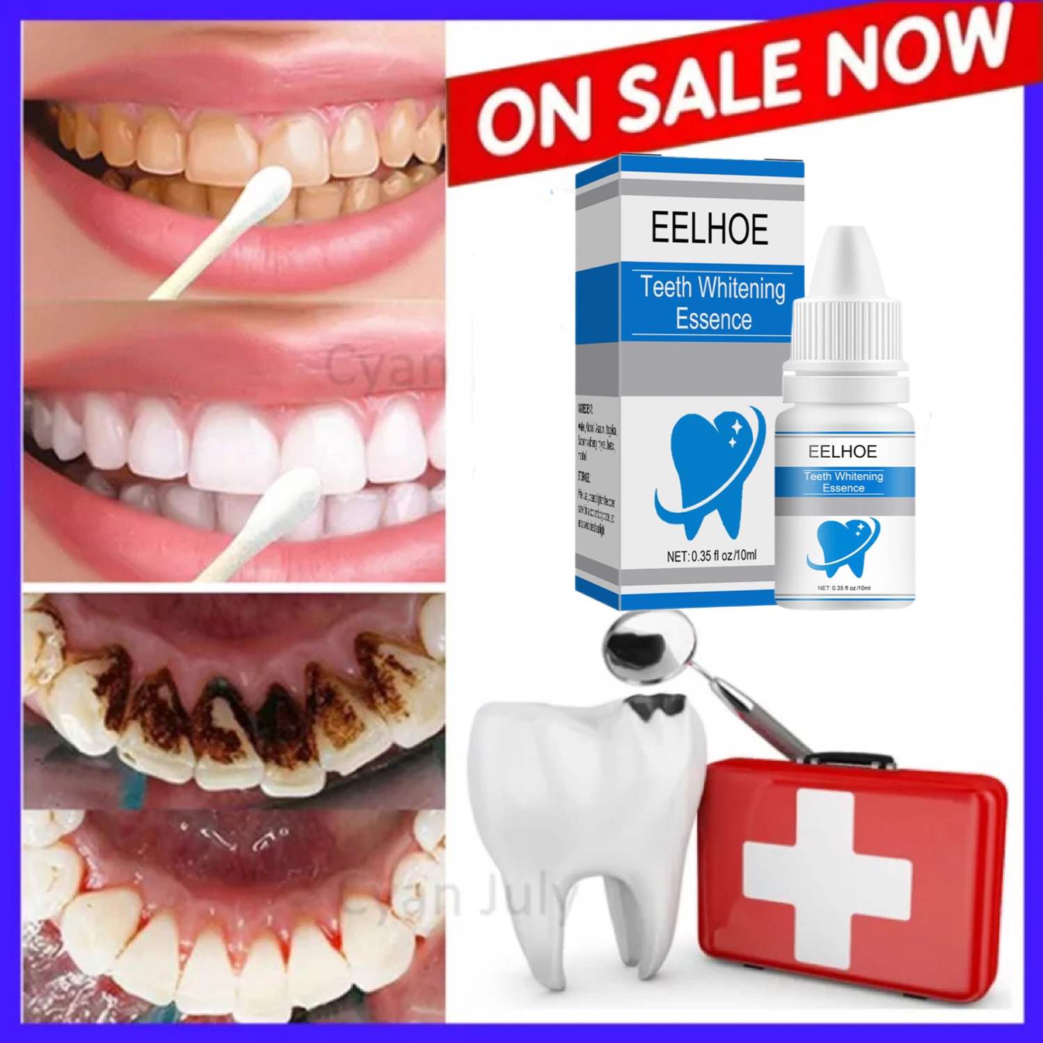 Tinh Chất Tẩy Trắng Răng Làm Sạch Răng Miệng Khử Mùi Hôi Miệng Oral Teeth Whitening Essence