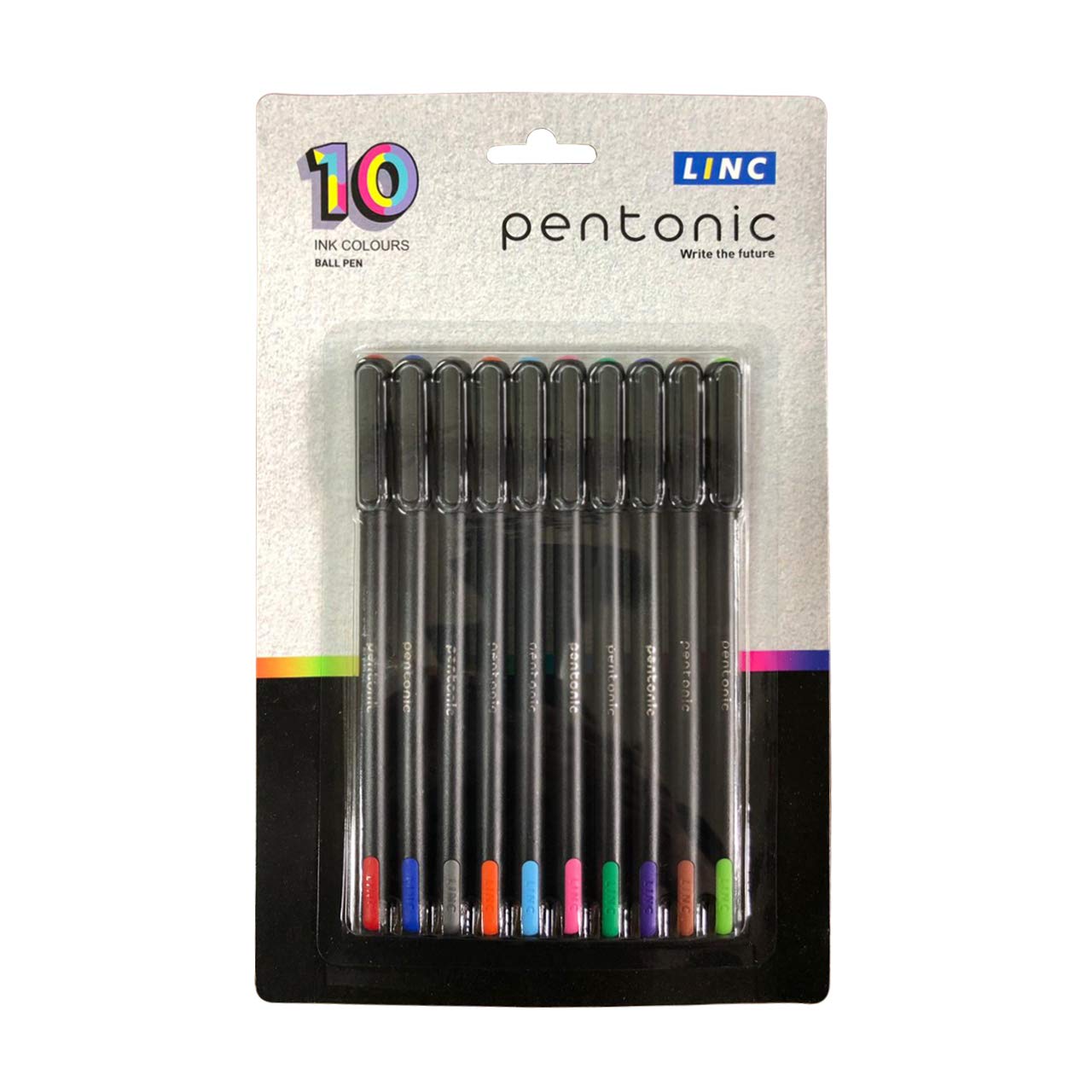Bút bi linc pentonic 7024 - vỉ 10pcs - ngòi 0.7mm, viết trơn, nét đều, nhập khẩu ấn độ