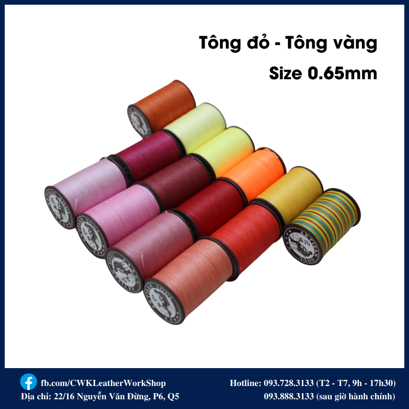 Chỉ sáp Artisan Soul size 0.65mm chuyên may đồ da, thắt vòng tay Macrame