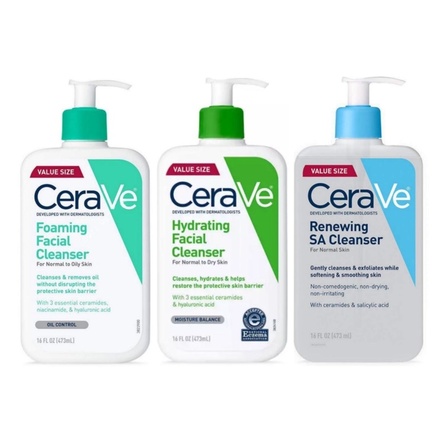 Sữa rửa mặt Cerave Hydrating / Foaming Facial Cleanser 237ml 355ml 473ml