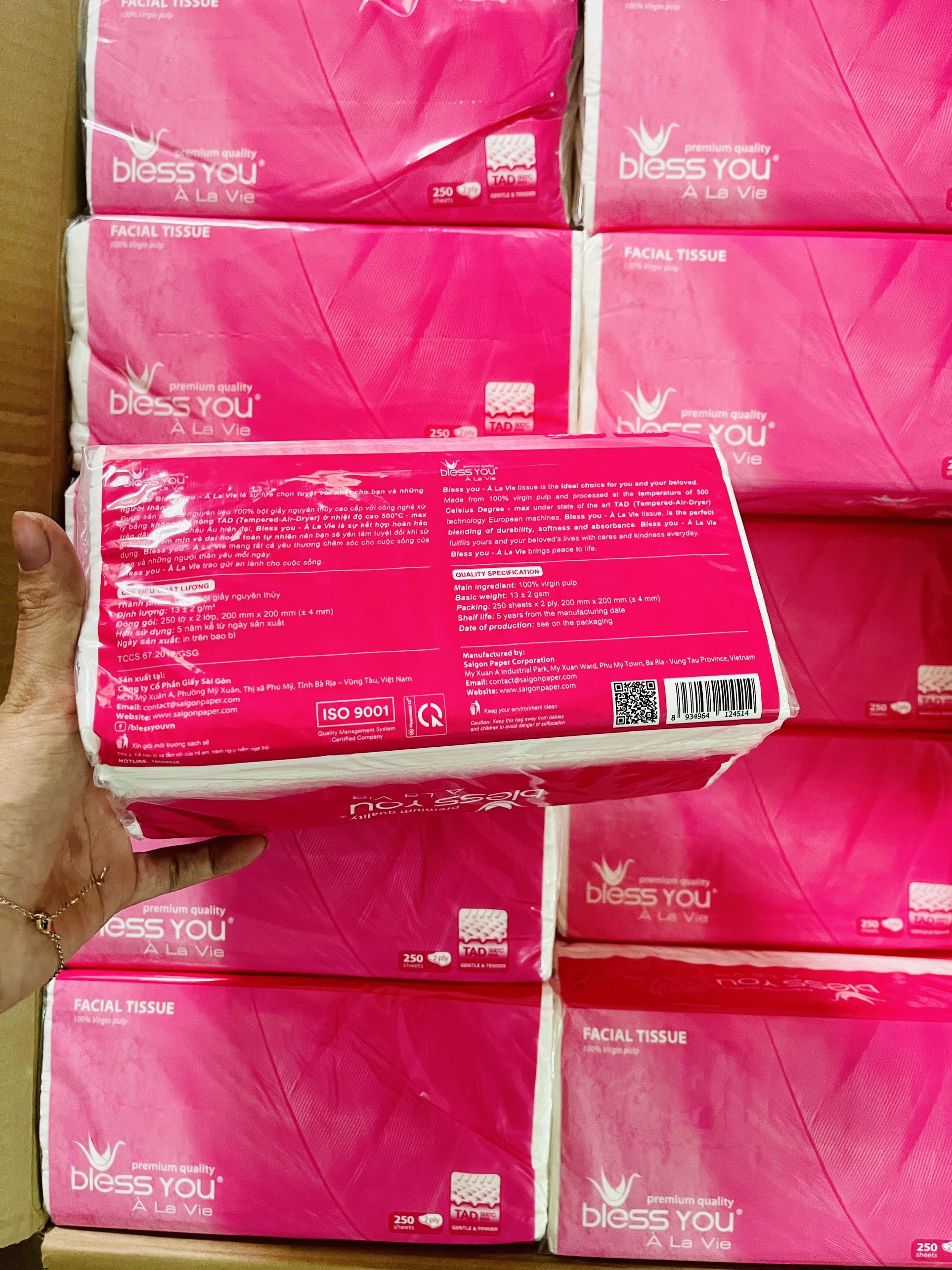 COMBO 10 GÓI  Khăn giấy rút Bless You 250 tờ 2 lớp HÀNG CÔNG TY