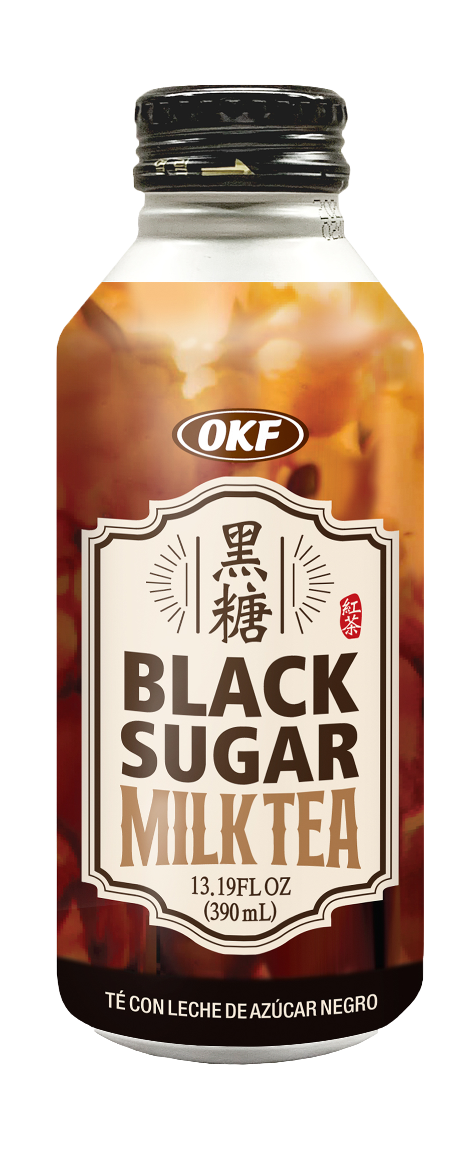 Trà sữa đường đen hàn quốc okf chai nhôm 390ml