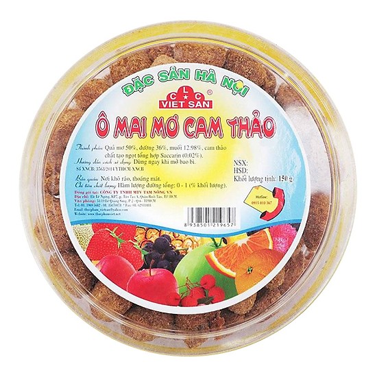 Ô mai mơ cam thảo 150gr việt san