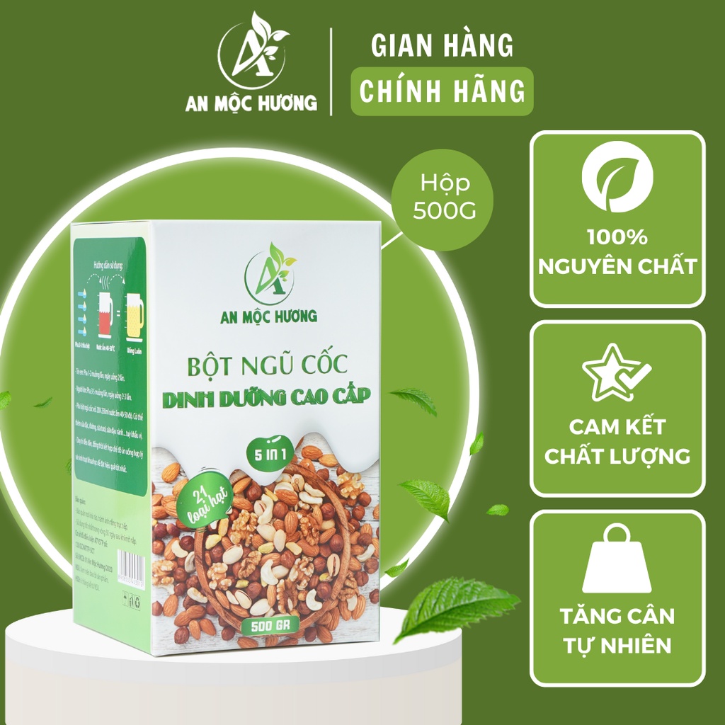 Bột ngũ cốc tăng cân 21 loại hạt cao cấp An Mộc Hương (500 Gram)