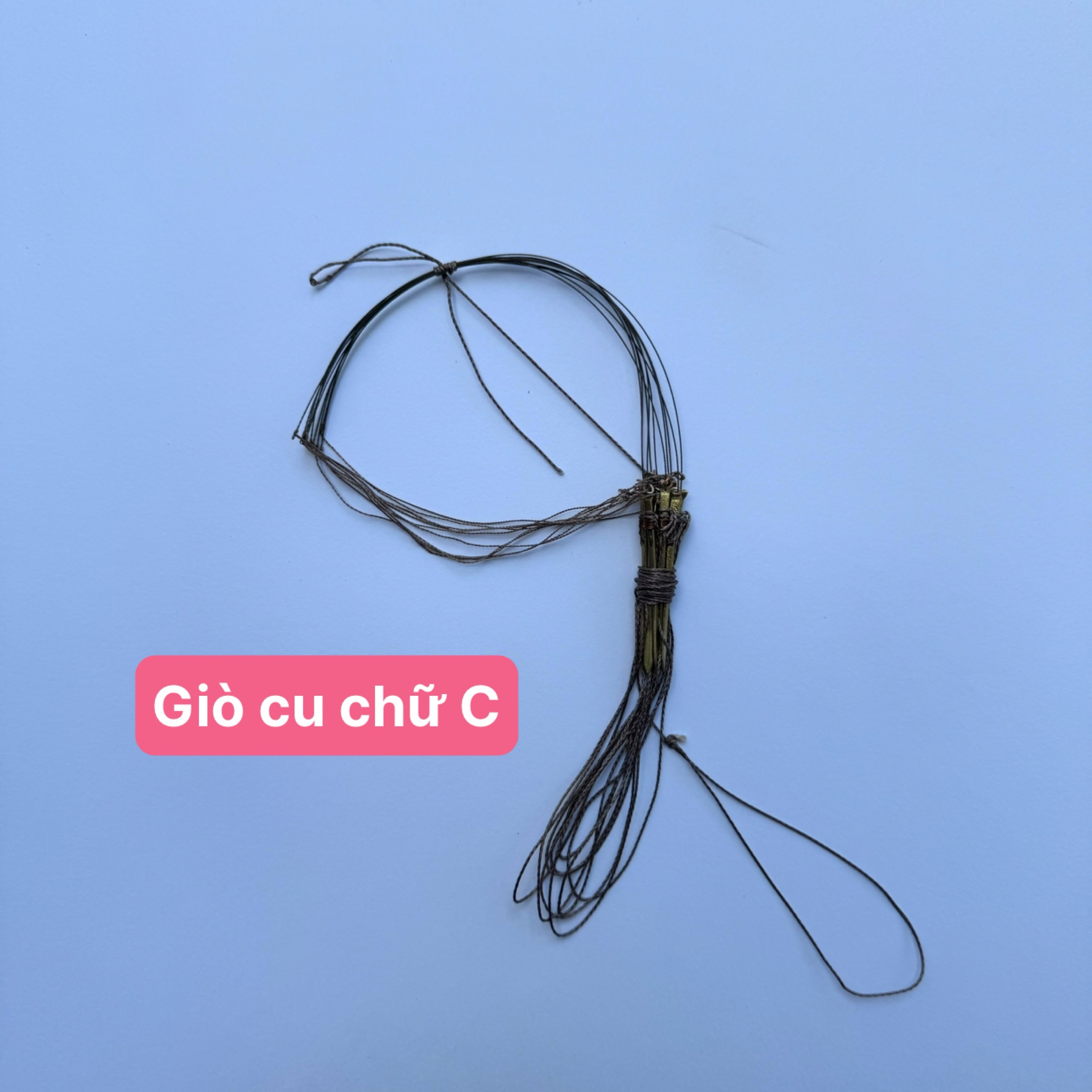 Giò cu gáy việt ( 1 bộ 10 chân đồng , cáp đồng , dù siêu bền giá rẻ )