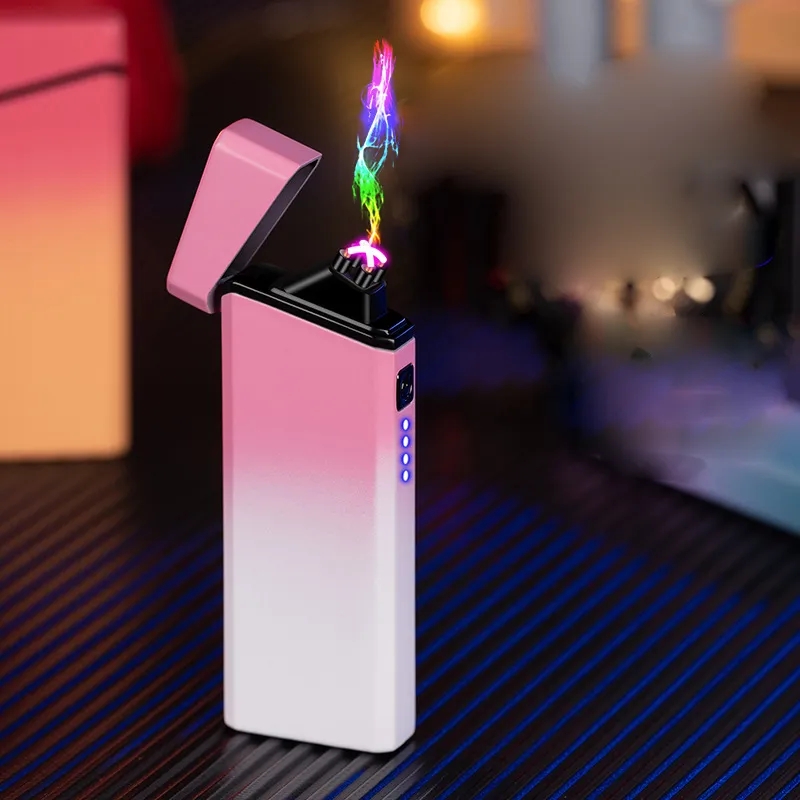 [HCM] Bật lửa điện, hộp quẹt điện 4 tia plasma nhỏ gọn nhiều màu sắc cực chất chống gió hiệu quả - tặng kèm dây sạc và hộp sang trọng