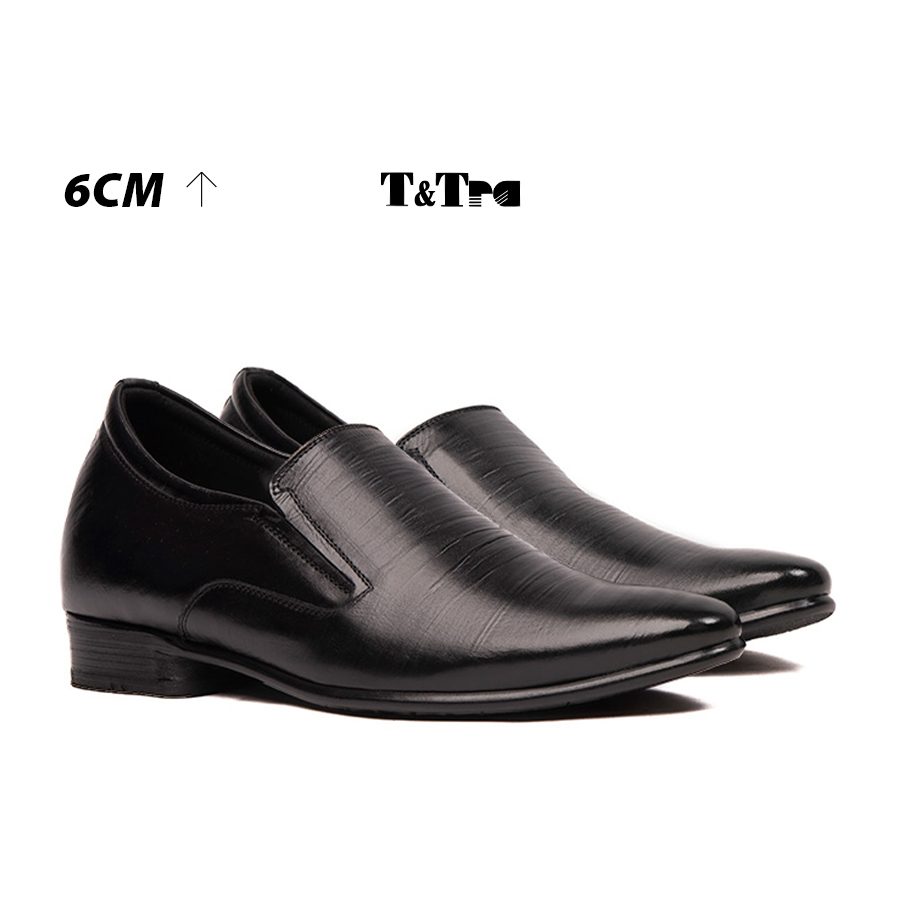 6CM shoes height increasing Men T&TRA S952 black stripe