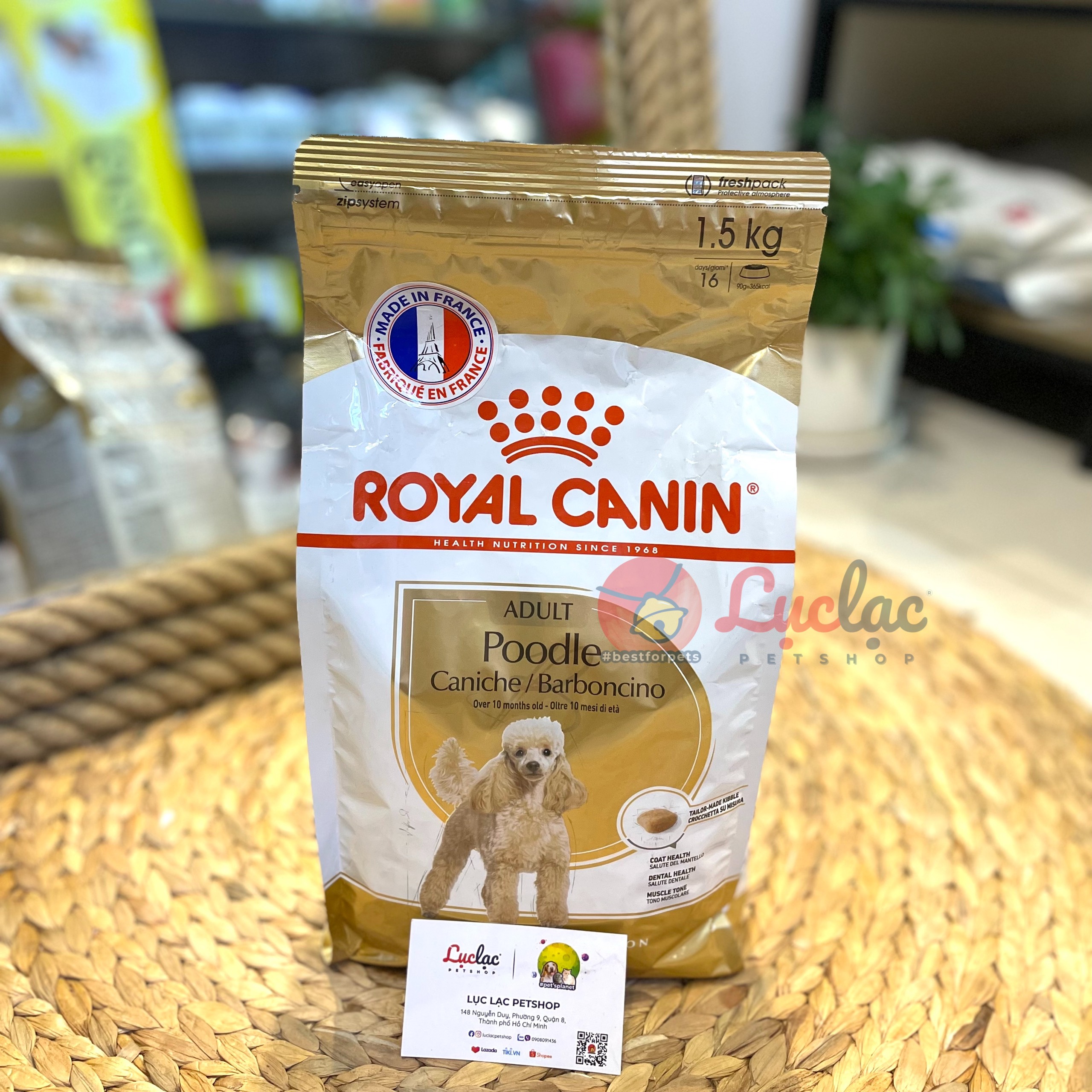 [Hoàn tiền 10%] Hạt Royal Canin Poodle Adult cho chó Poodle trưởng thành - Túi 1.5kg chính hãng