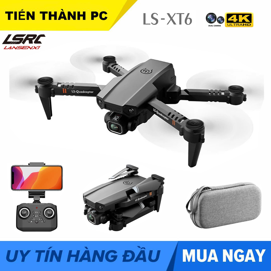 KÈM TÚI ĐỰNG - Flyacm LSRC LS-XT6 Máy Bay Điều Khiển Từ Xa Camera 4K HD Truyền Ảnh Trực Tiếp Về Điện Thoại Có Thể Gấp Gọn Tiện Lợi
