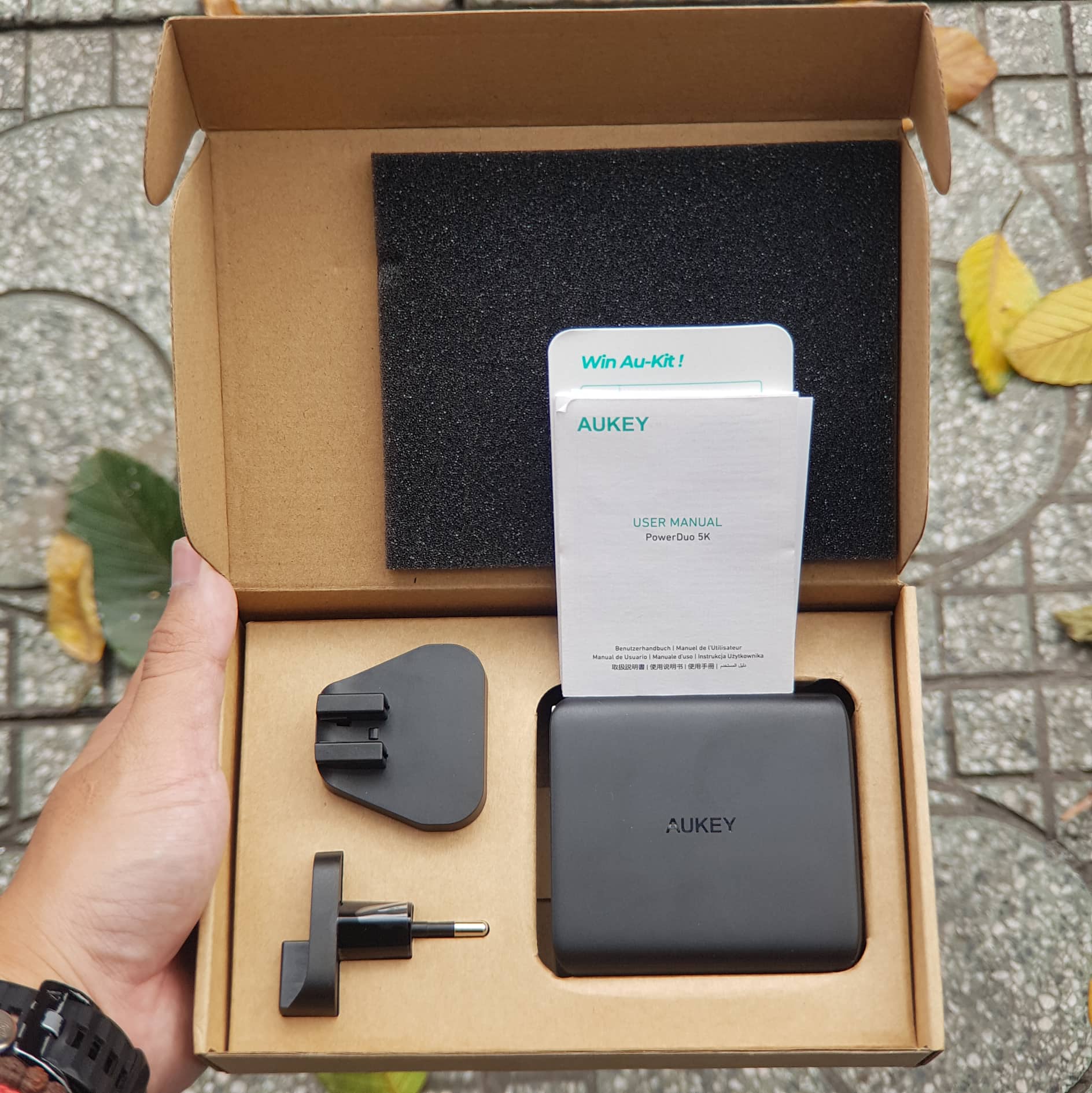 Sạc Tường Kiêm Pin Dự Phòng Aukey 5000MAH Powerdou PA-PD20