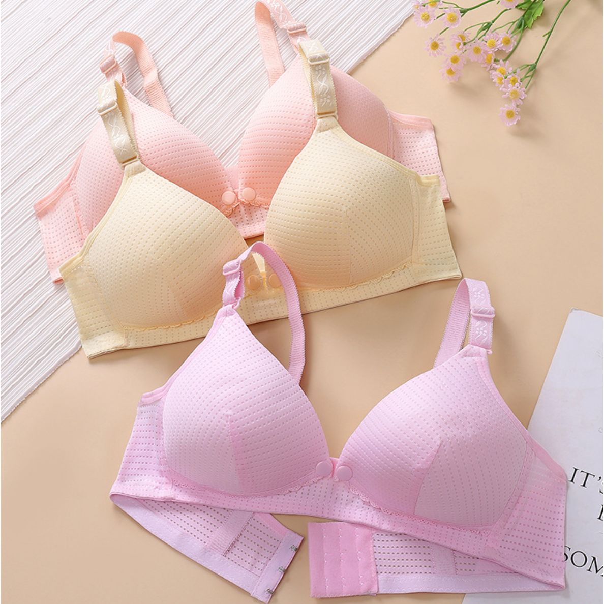 Áo lót bầu áo lót cho con bú mở cúc ngang thông hơi Thái Lan