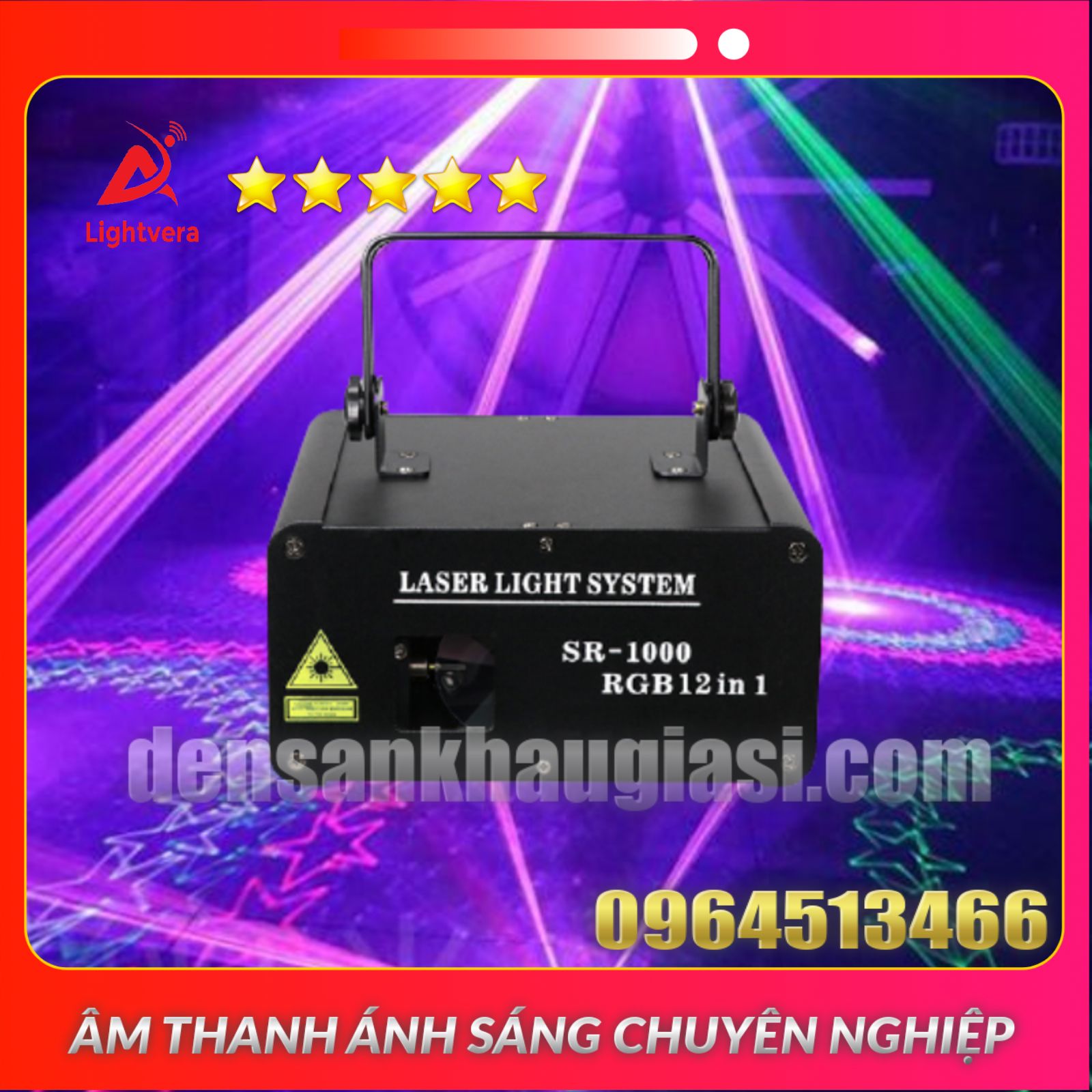 Đèn bay phòng laser 3d 12in1