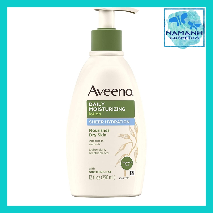Sữa dưỡng thể dưỡng ẩm tuyệt đối Aveeno Sheer Hydration Daily Moisturizing Lotion với bột yến mạch 350ml