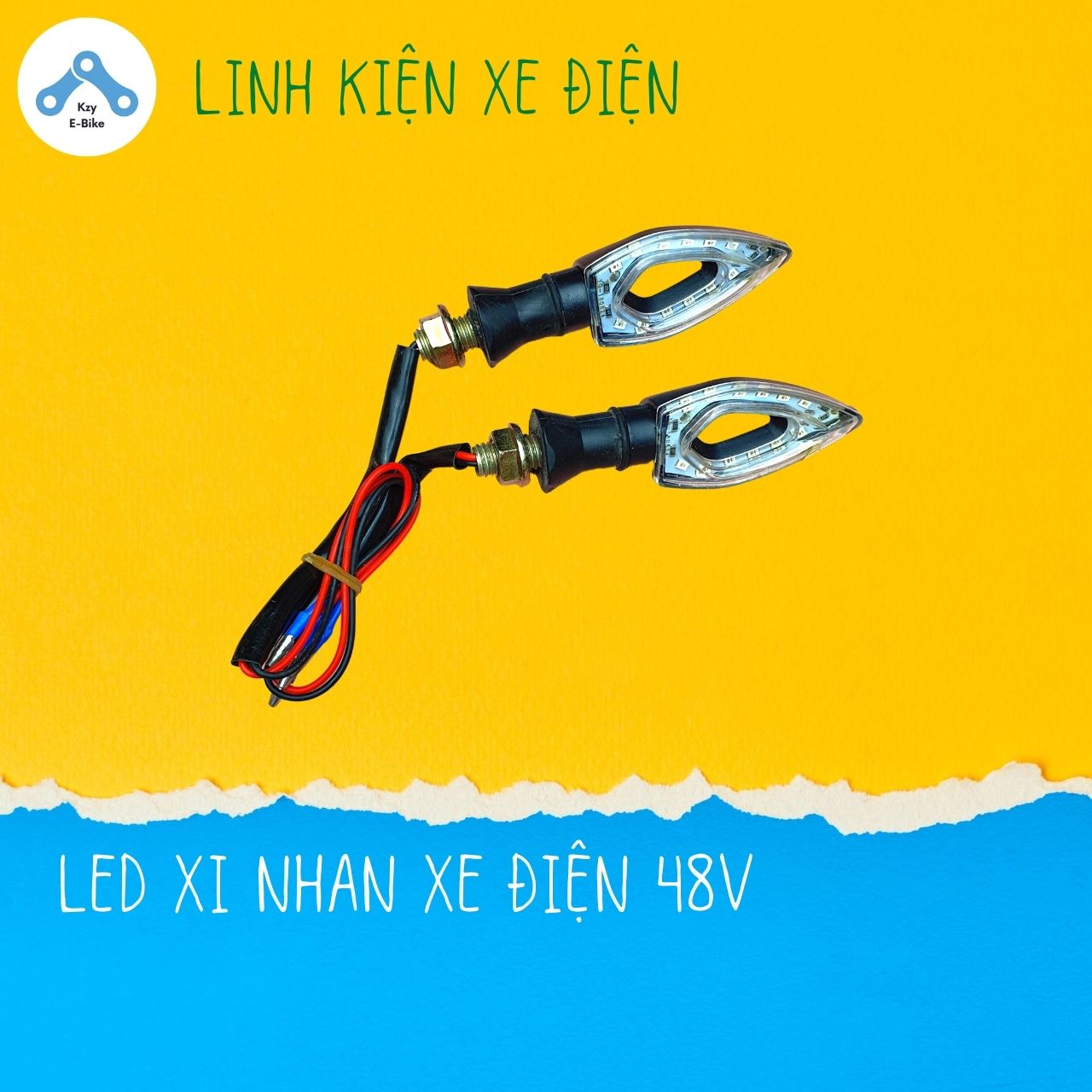 Xi nhan xe điện led dc 48v siêu sáng 1 đôi