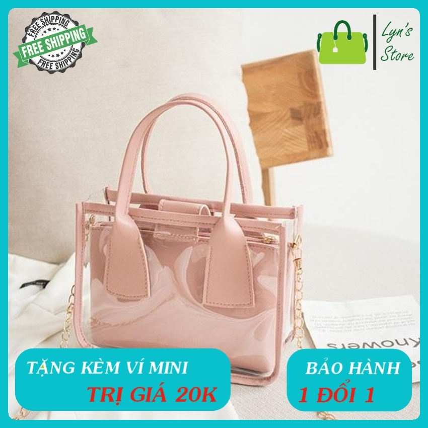 Túi xách Nữ - TẶNG KÈM VÍ MINI CẦM TAY TRỊ GIÁ 20K - Phong Cách Hàn Quốc - Da cao cấp không bong tróc , Không phai màu theo thời gian (4 Màu ) - Lyn Fashion - LYN13