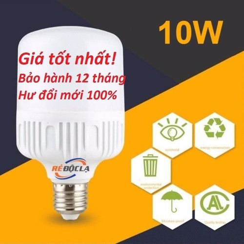 Combo 5 bóng đèn led 10w linh chi cao cấp