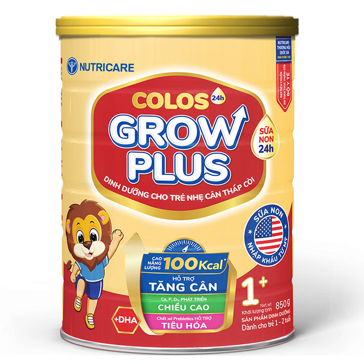 Sữa Colos Grow Plus 1+ 850G (1-2 tuổi)