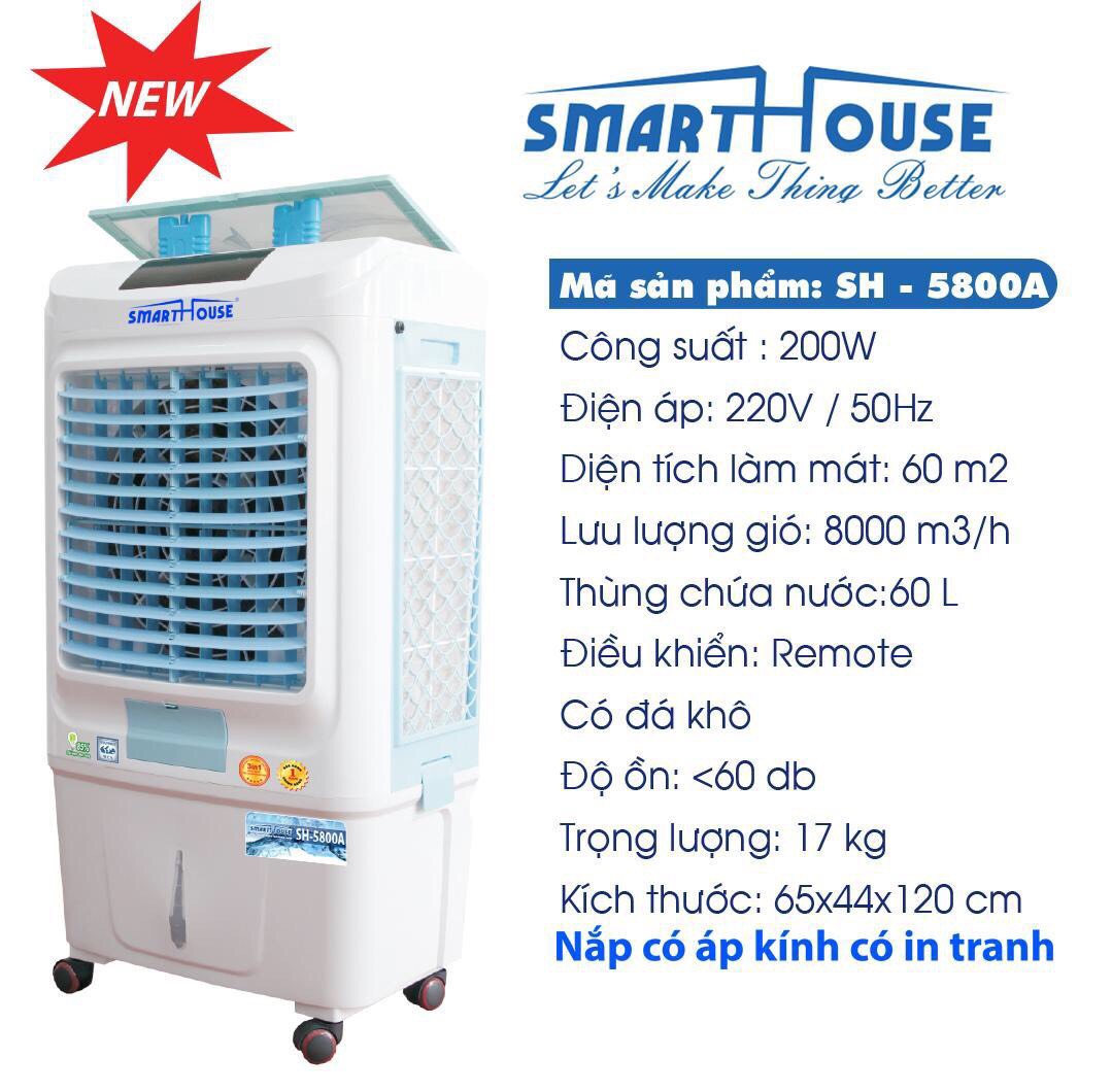 Quạt hơi nước smart house sh-5800a