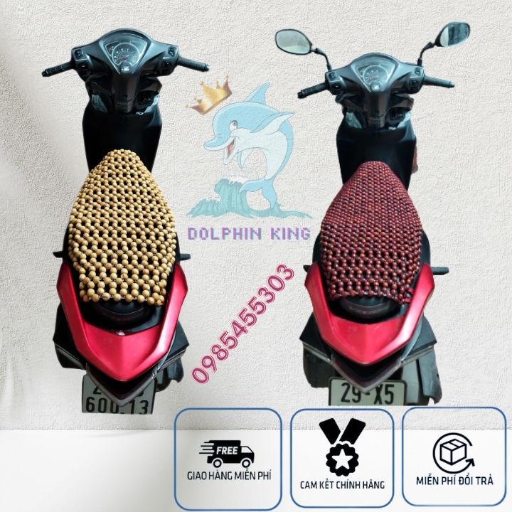 Lót yên xe máy - đệm yên xe máy hạt gỗ chống ê mông