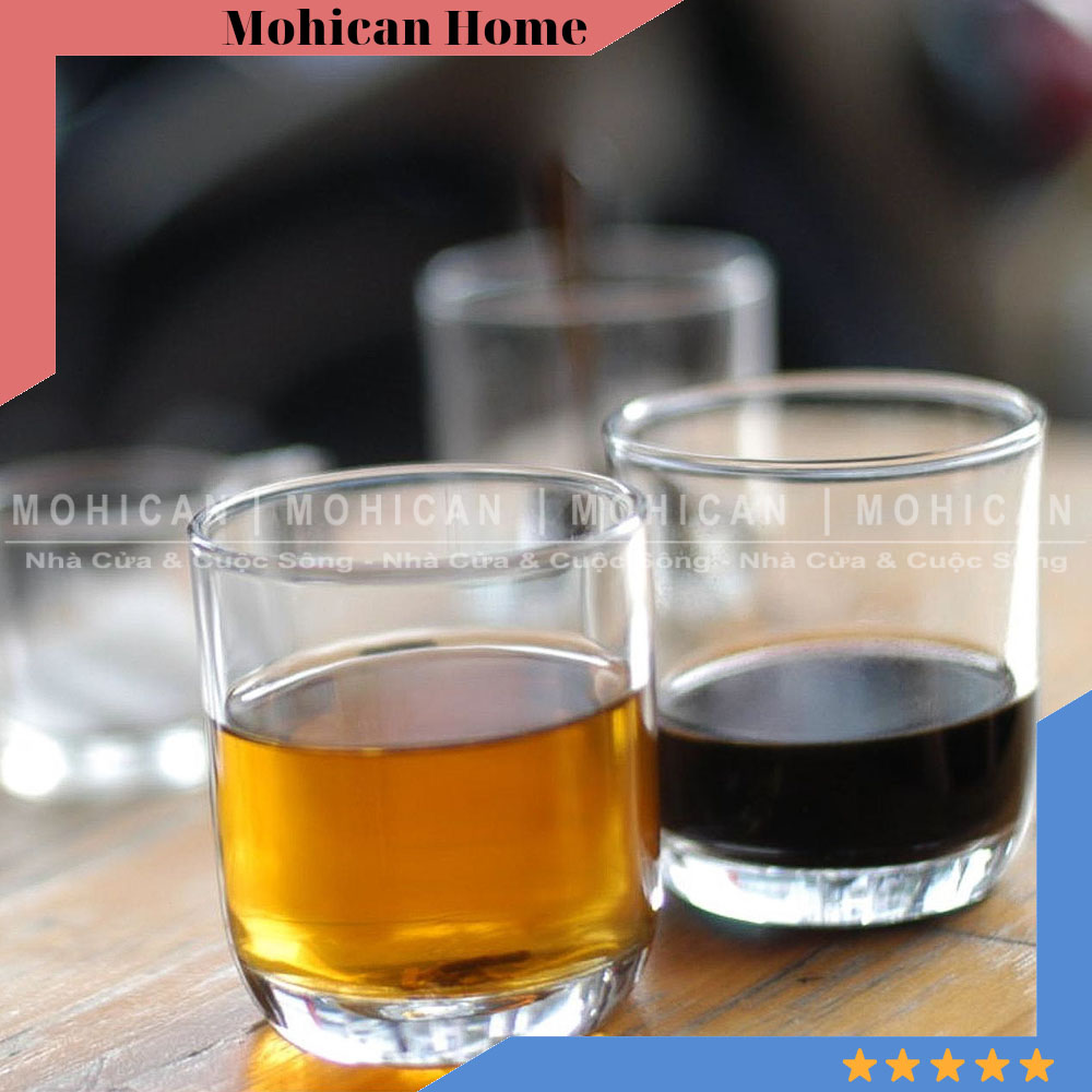 Ly thủy tinh uống trà đá tròn đáy bo 225ml, cốc thủy tinh Union lùn uống cà phê phin đẹp, cao cấp Thái Lan UNIG-328